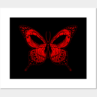 Butterfly skull Posters and Art